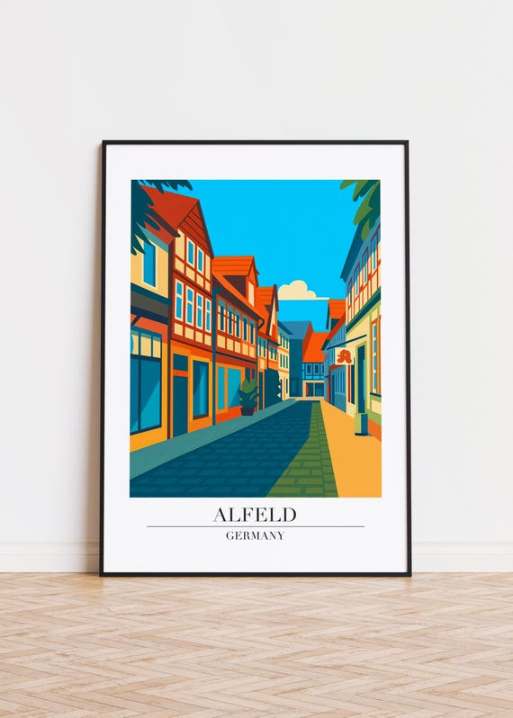 Alfeld Germany Poster City Skyline Art Print