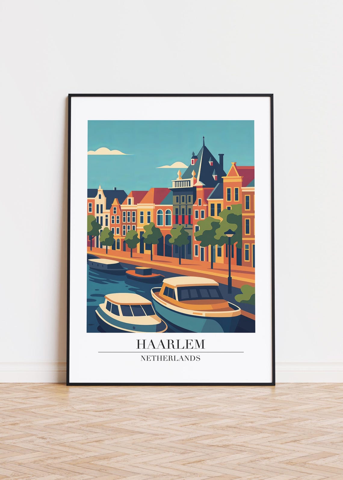 Haarlem, Netherlands Modern City Poster