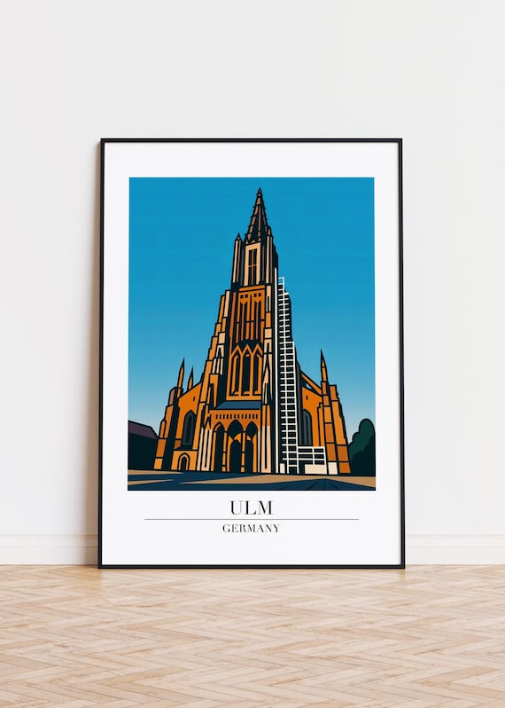 Ulm Germany Poster City Illustration Art Print