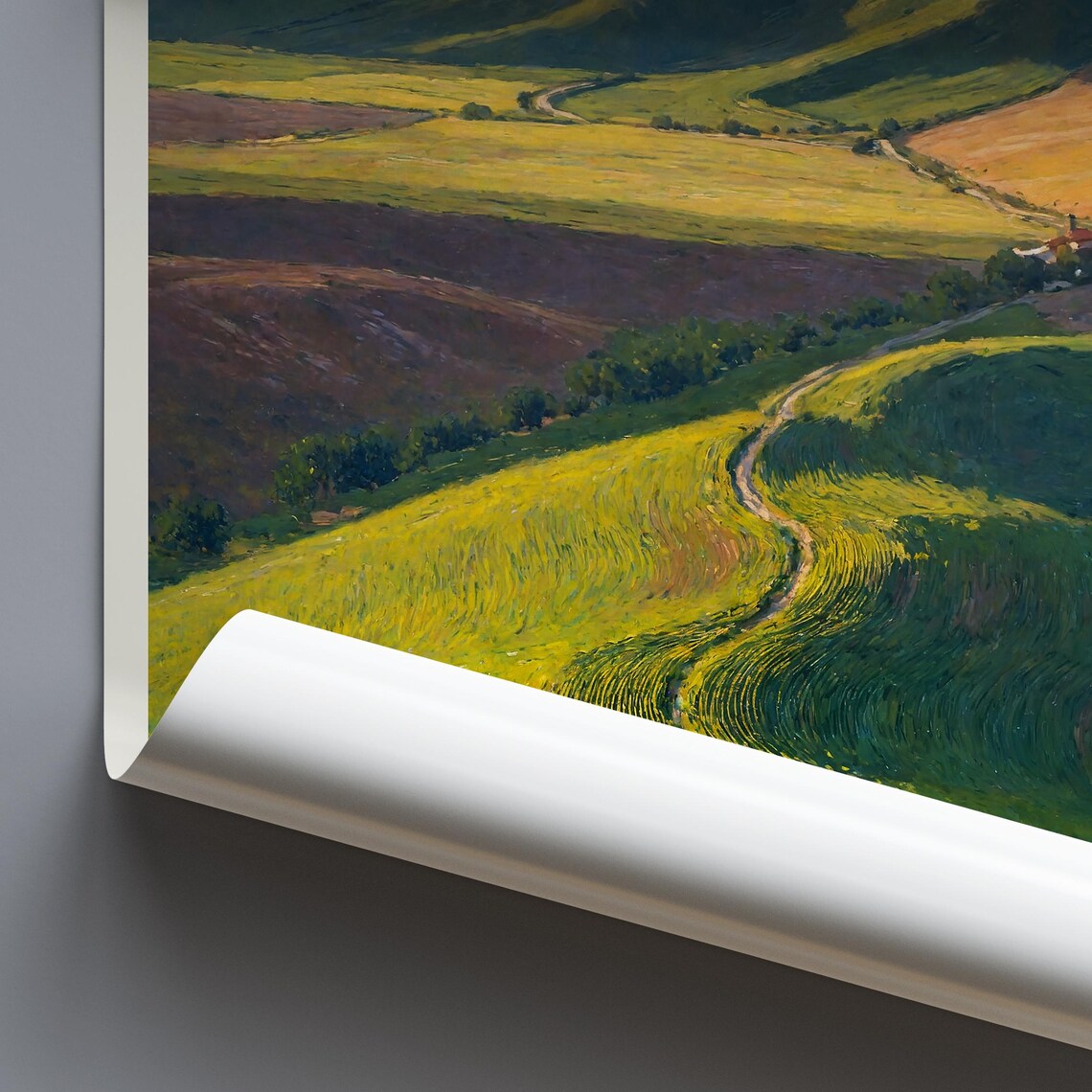 Palouse Washington Rolling Green Farmland Hills Scenic Poster - Image 4