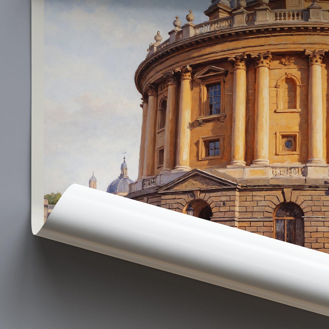 Oxford England Radcliffe Camera Dome Landmark Painted Poster - Image 3