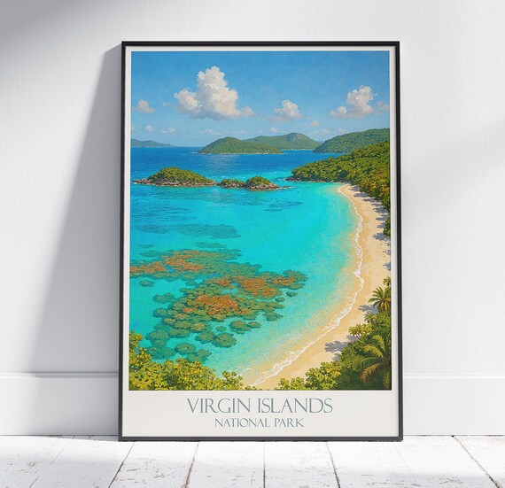 Virgin Islands National Park Coral Reef Turquoise Bay Poster