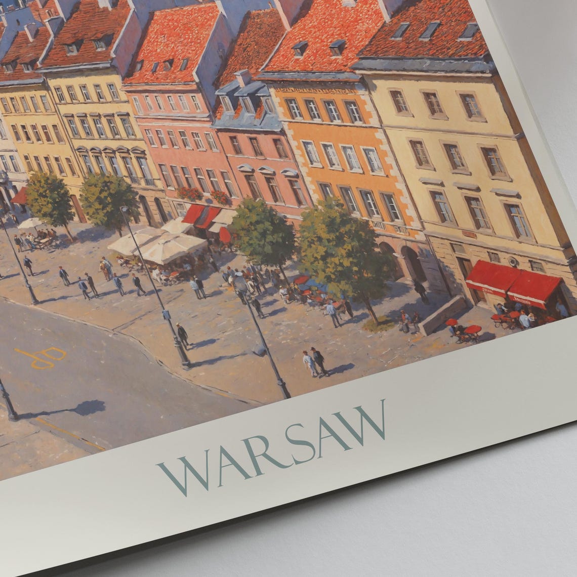 Warsaw Travel Print Poland Travel Poster Wall Art Home Decor Personalized Gift Framed - Image 3