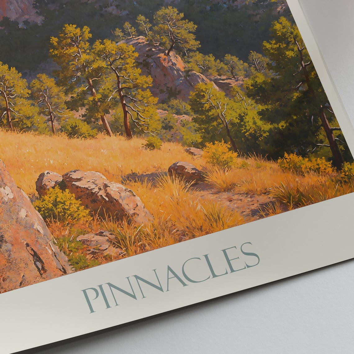 Pinnacles California Rock Spires Chaparral Desert Peaks Poster - Image 2