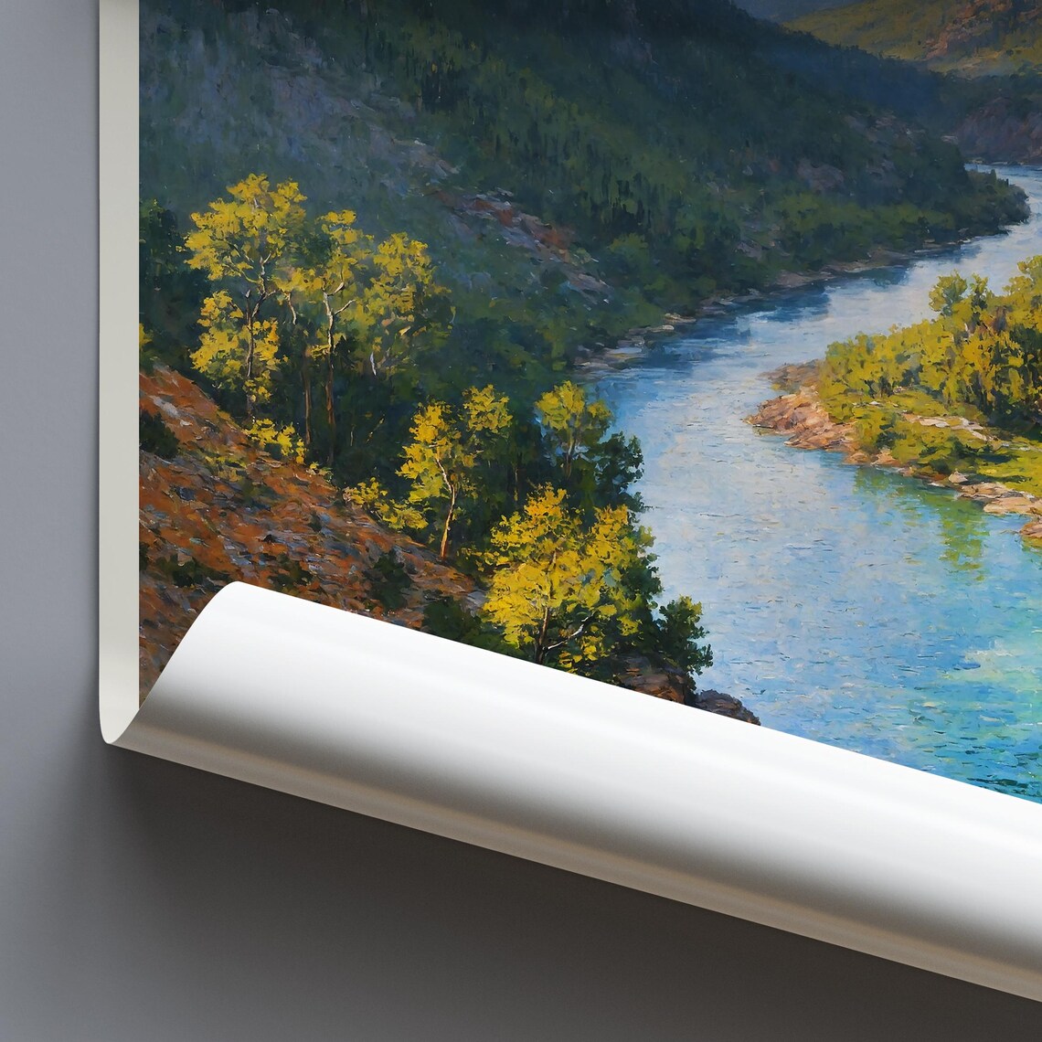 Rogue River Oregon Canyon Gorge Painted Wilderness Travel Poster - Image 2