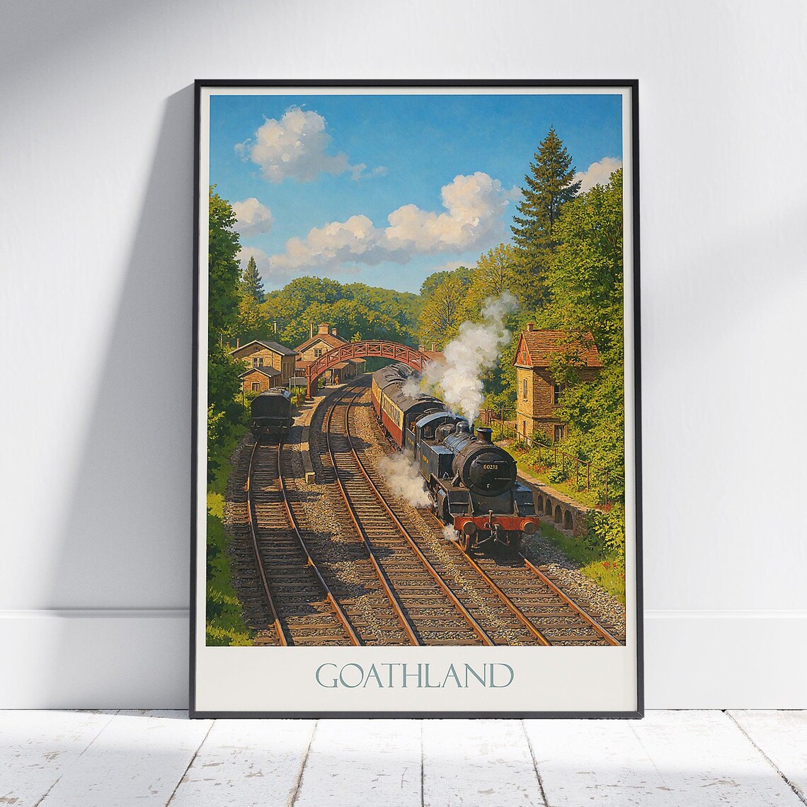 Goathland Steam Train Station North Yorkshire Vintage Travel Poster