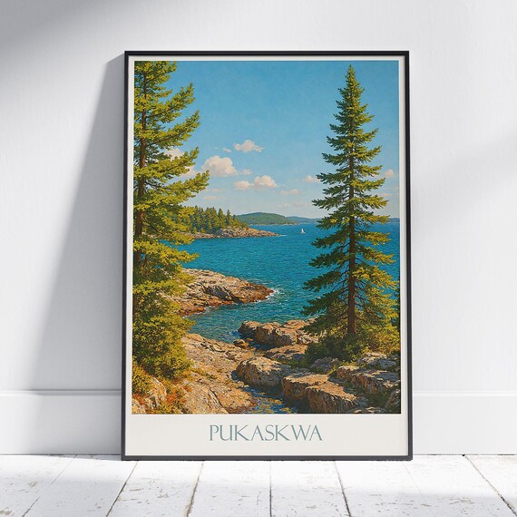 Pukaskwa National Park Lake Superior Rocky Pine Shore Poster