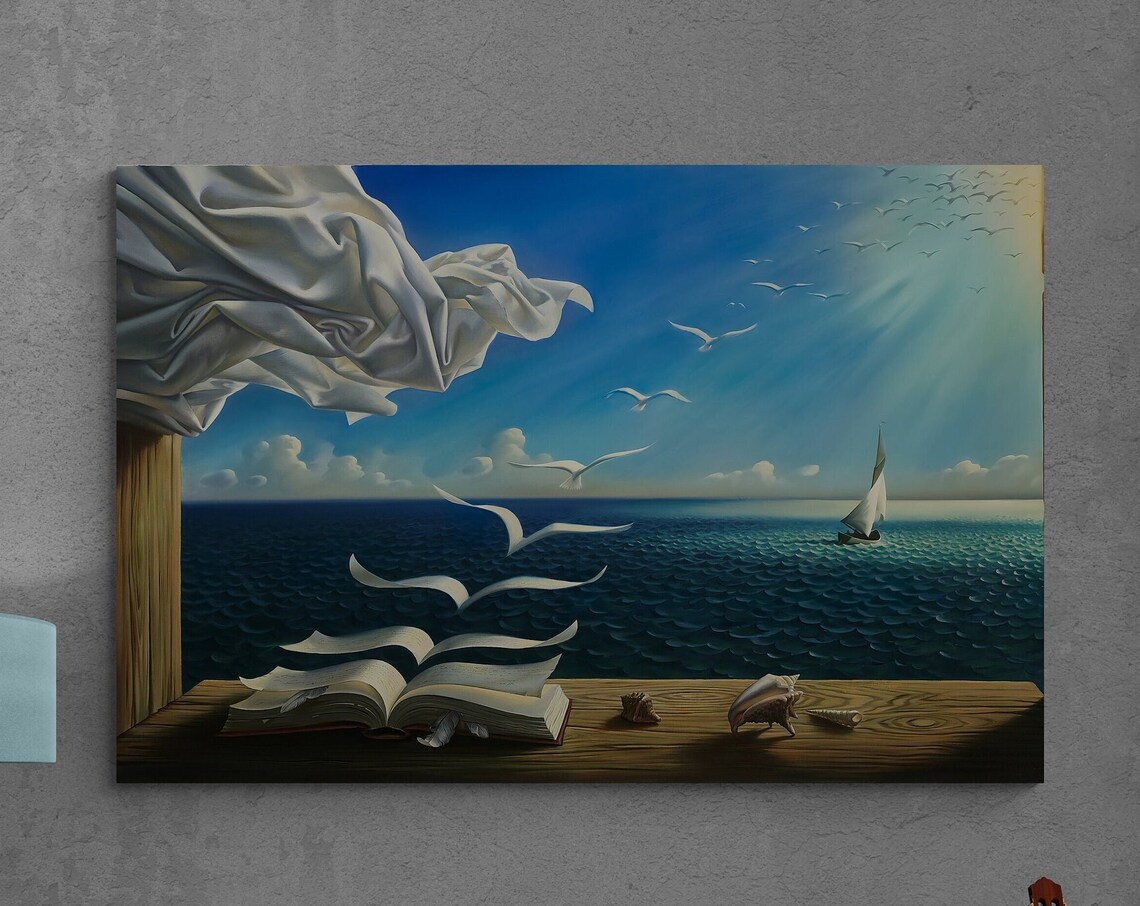 Salvador Dali Book To Birds Surreal Art Print - Image 2