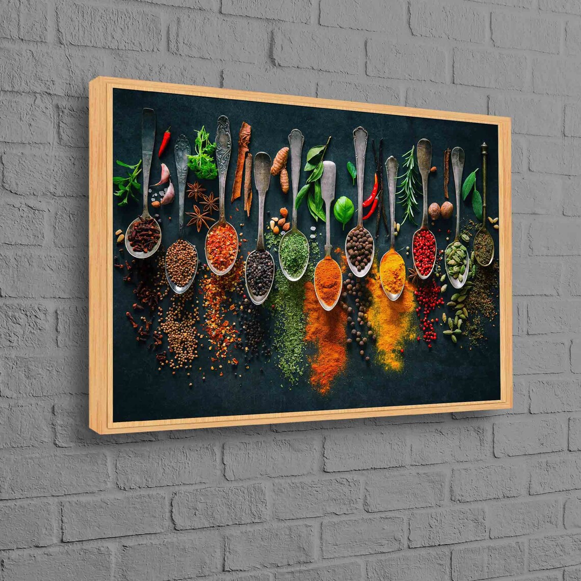 Spices Kitchen Wall Art Print, Modern Abstract