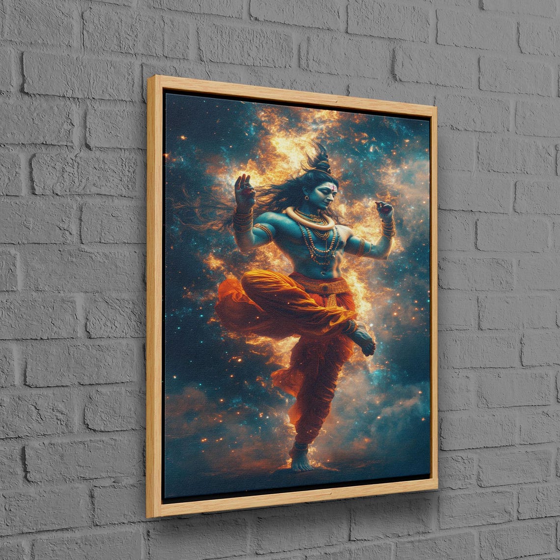 Hindu Wall Hanging Wedding Decor Art Shiva Printed Office Modern Canvas Gift God Personalized For Her