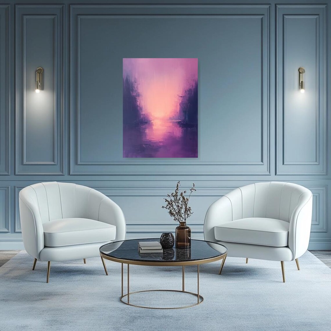 Monet-Inspired Palette, Soft Purple Hues Art Print - Image 4