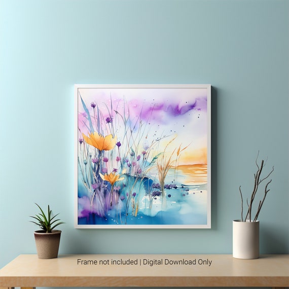Water Flows By The River Art Wall Art Home Decor