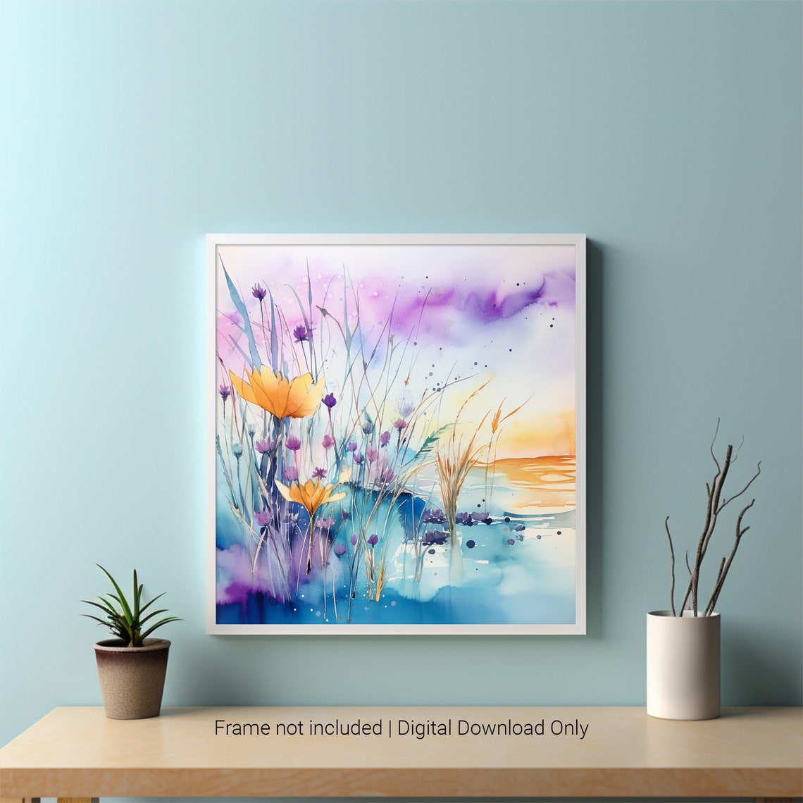 Water Flows By The River Art Wall Art Home Decor