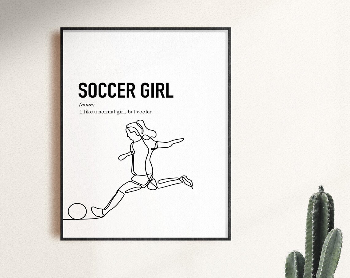 Soccer Girl Gift For Her Teen Bedroom Poster