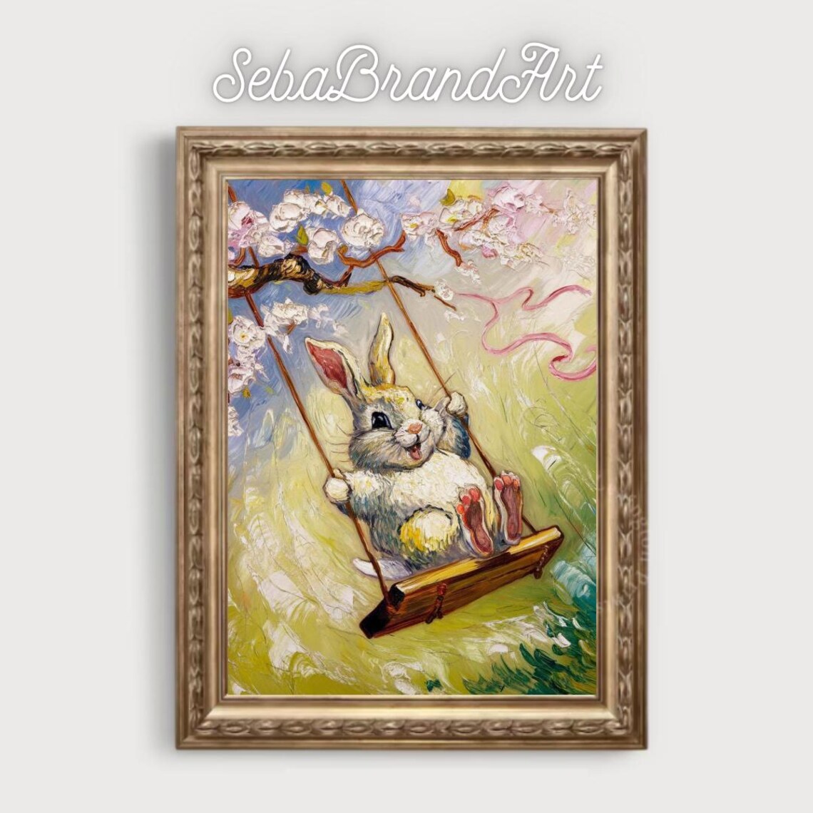 The Joyous Swing, Post-Impressionist Rabbit - Image 2