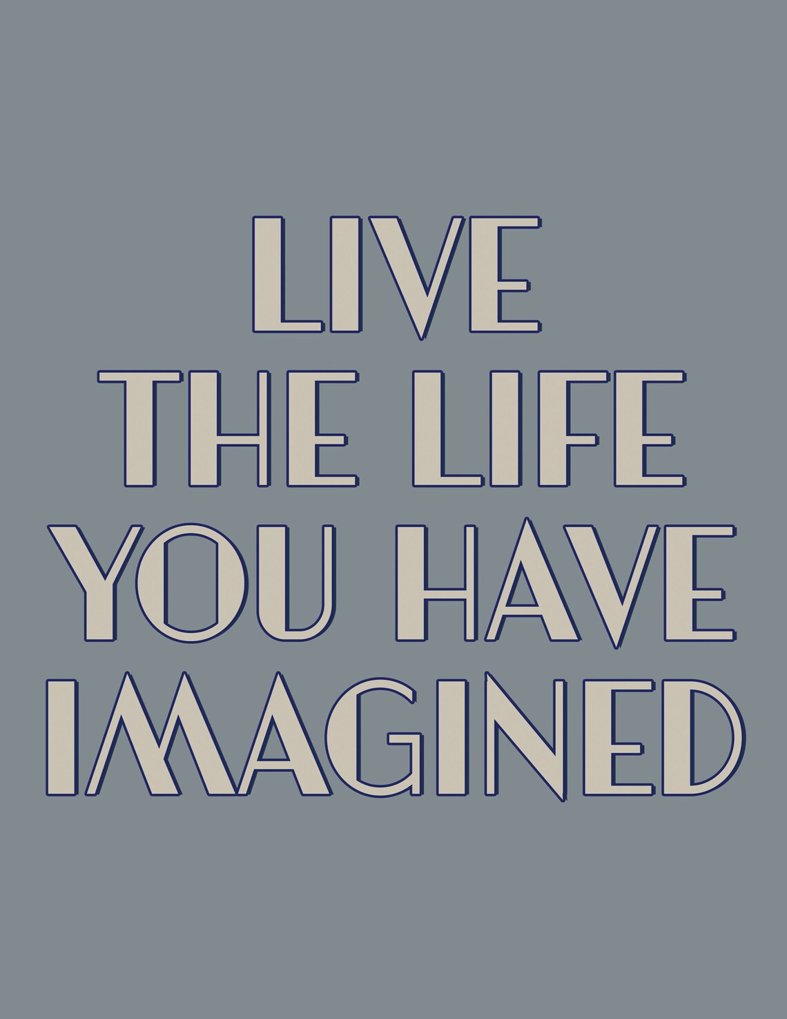 Live The Life You Have Imagined Quote Art Wall Art Inspirational Quote Home Decor Motivational Quote Poster Wall Decor Office Art Bedroom - Image 2