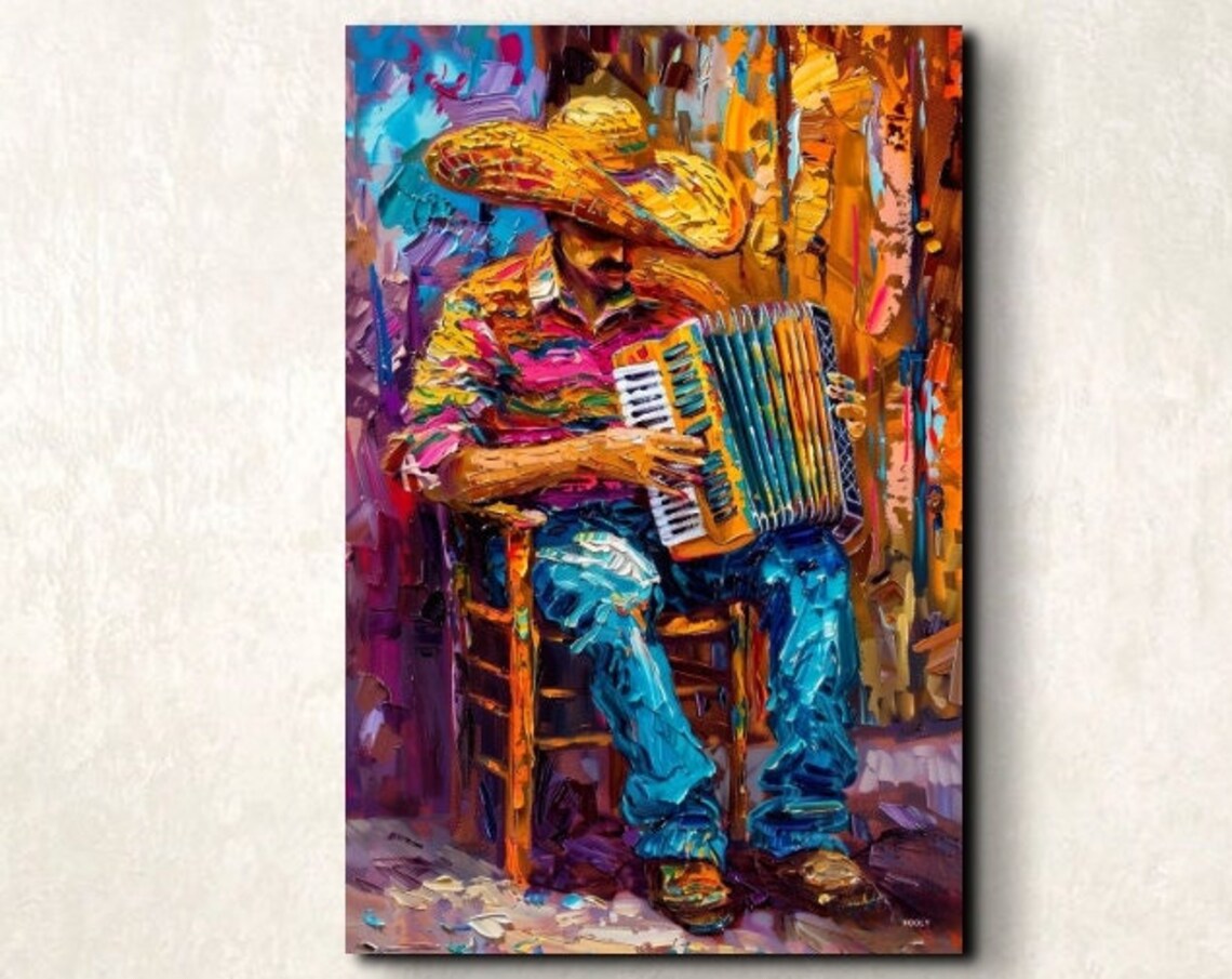 Mariachi Man Mexican Wall Art, Spanish Style