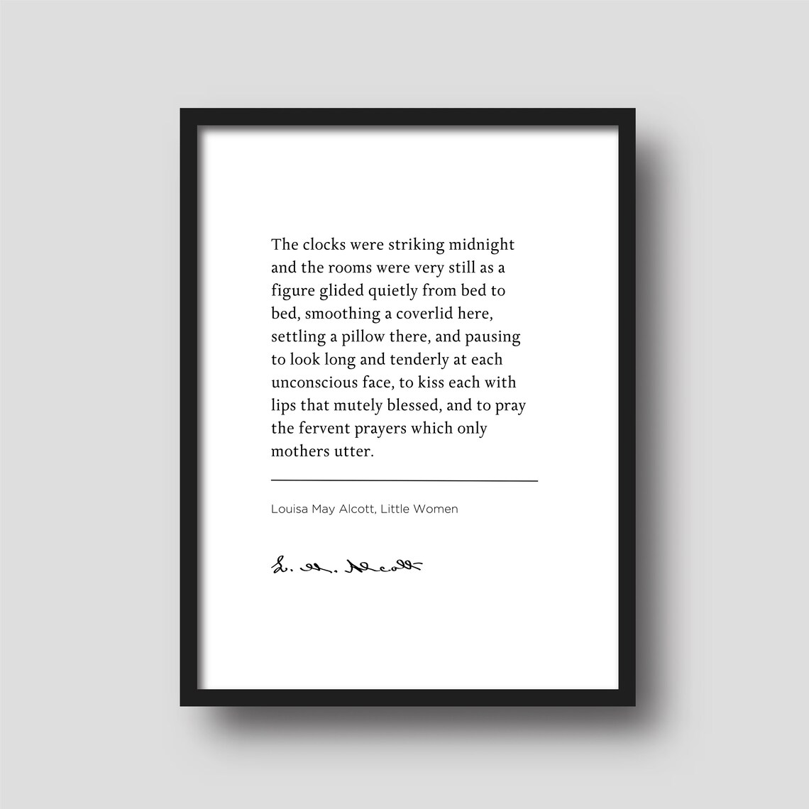 Louisa May Alcott Little Women Mothers Quote Poster Floral Literary - Image 4