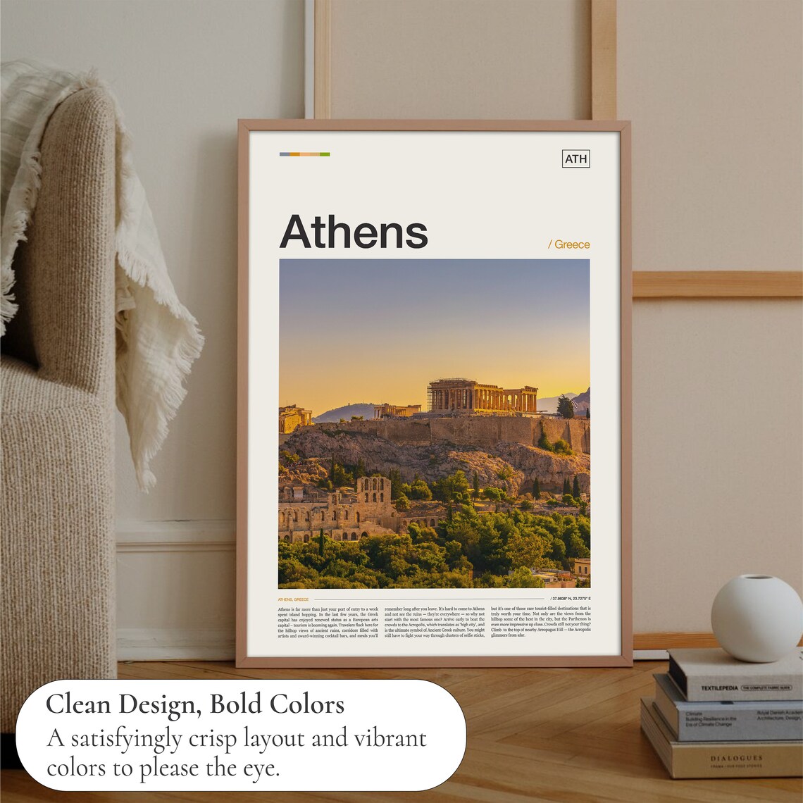 Athens Travel Poster, Europe City Wall Art - Image 3