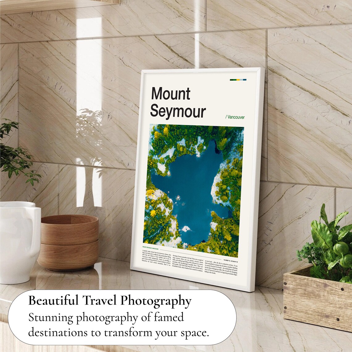 Mount Seymour Vancouver Travel Poster, Art Print - Image 4