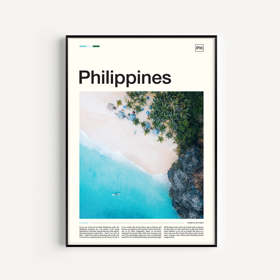 Philippines Travel Poster, Filipino Wall Art Print
