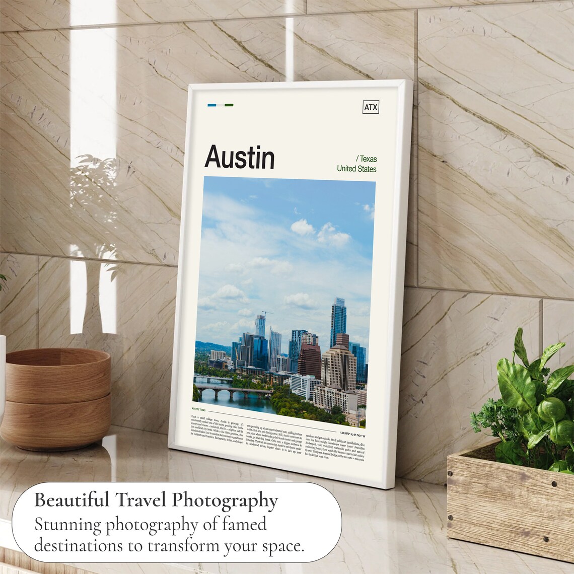 Austin Texas Travel Poster, City Photography Print - Image 4