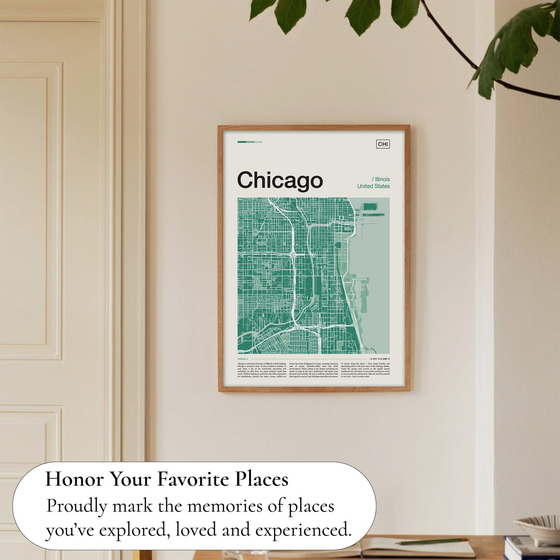 Chicago Map Print, Illinois City Travel Poster - Image 5