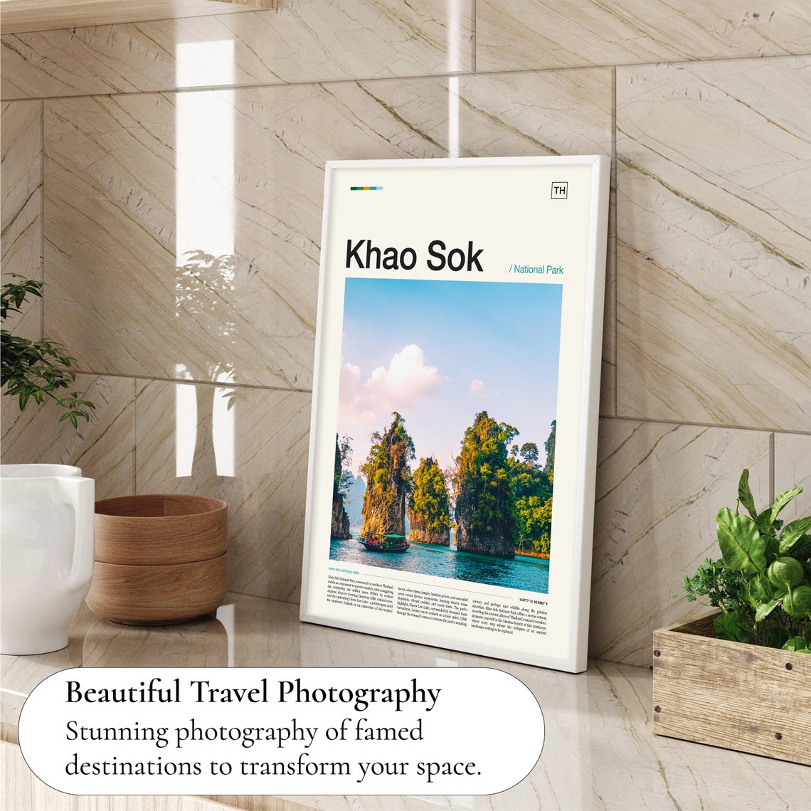 Khao Sok National Park Thailand Travel National Park Poster Thai Art Travel Art National Park Art Thailand Photography Travel Print - Image 4