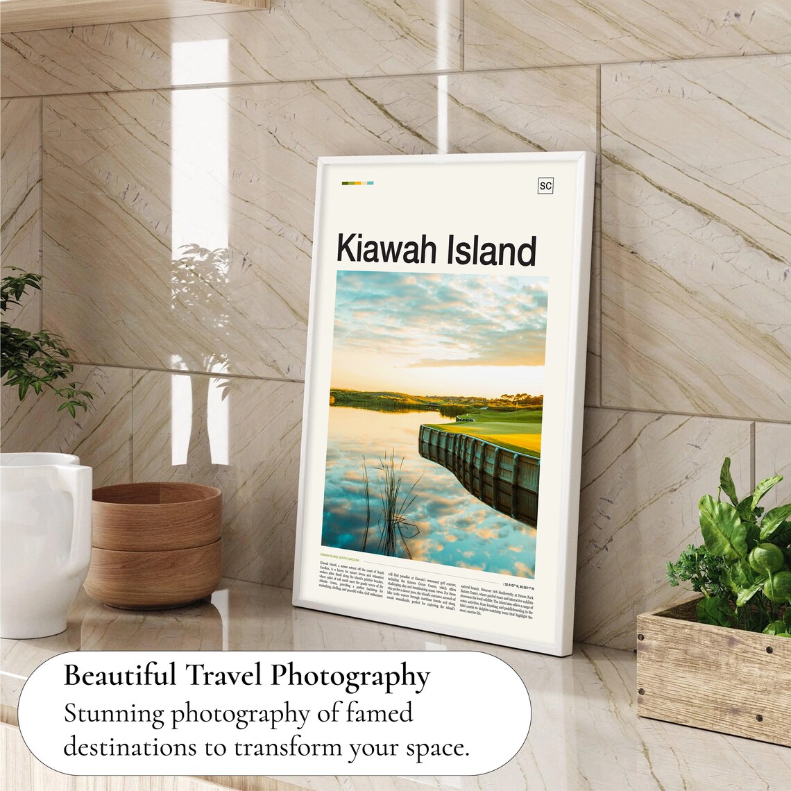 Kiawah Island Travel Poster, Coastal Wall Art Print - Image 4