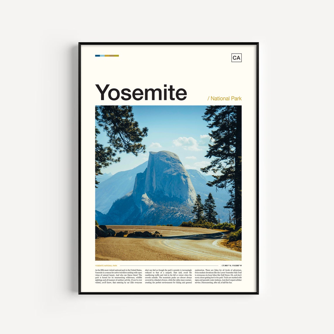 Yosemite Poster Yosemite Print Yosemite Wall Art Yosemite Art Print Travel Print Travel Photo National Park Print Yosemite Photo