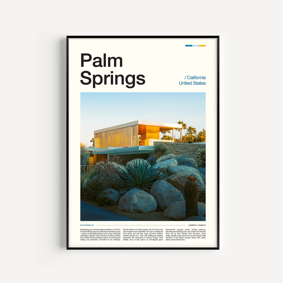 Palm Springs Mid Century Modern Desert Home Architecture Poster