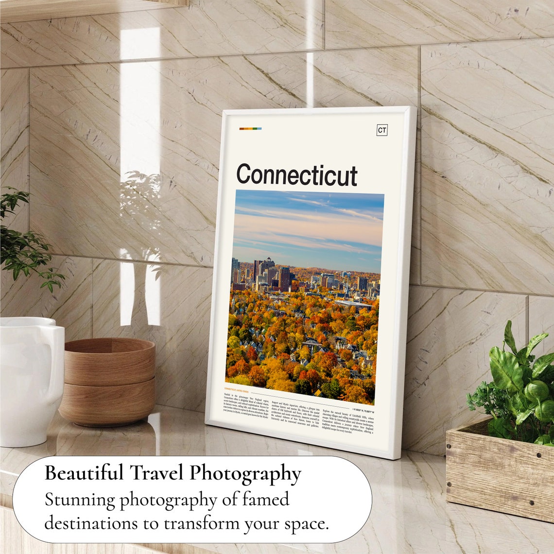Connecticut Gift Connecticut Travel Connecticut Photo Connecticut Poster Connecticut Art New England Poster United States Print - Image 4