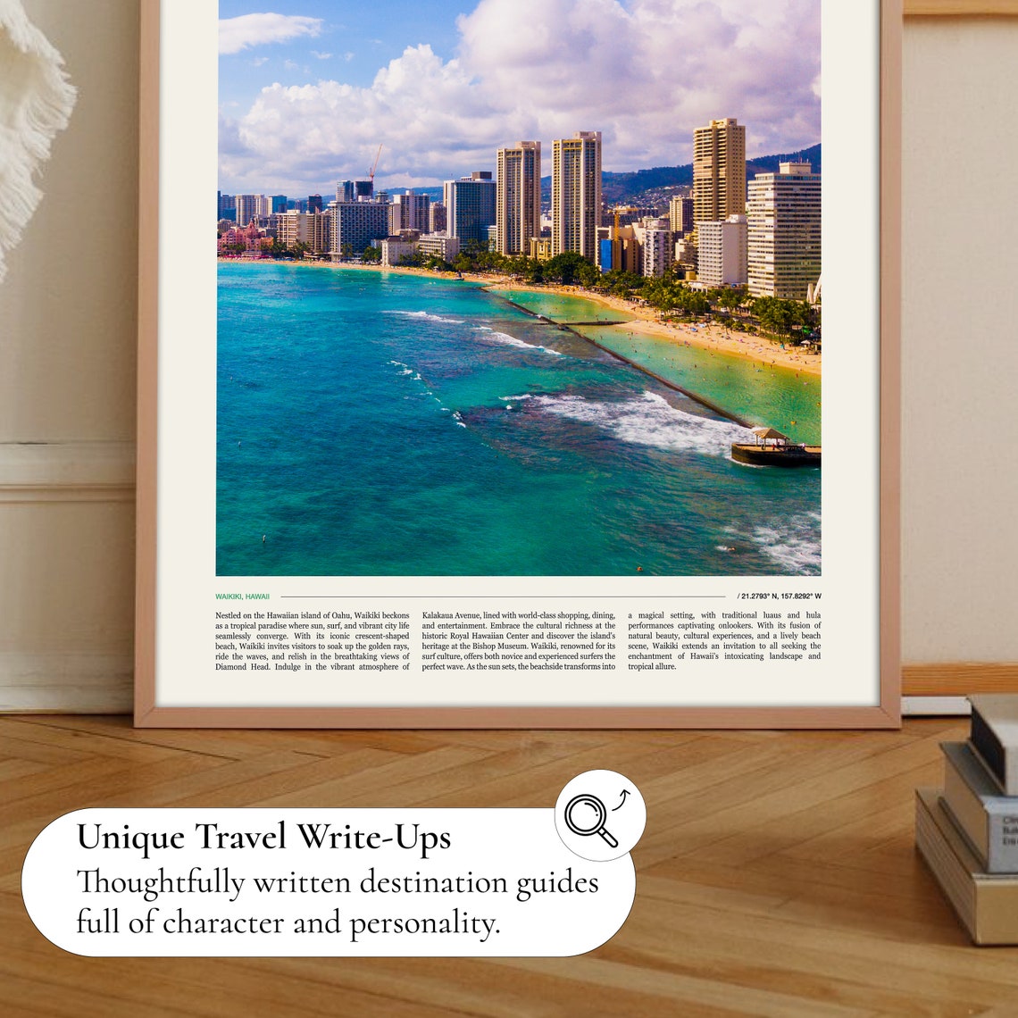 Waikiki Beach Waikiki Hawaii Hawaii Photo Hawaii Print Tiki Bar Decor Beach Print Surf Decor Waikiki Photo Hawaii Travel Poster - Image 2