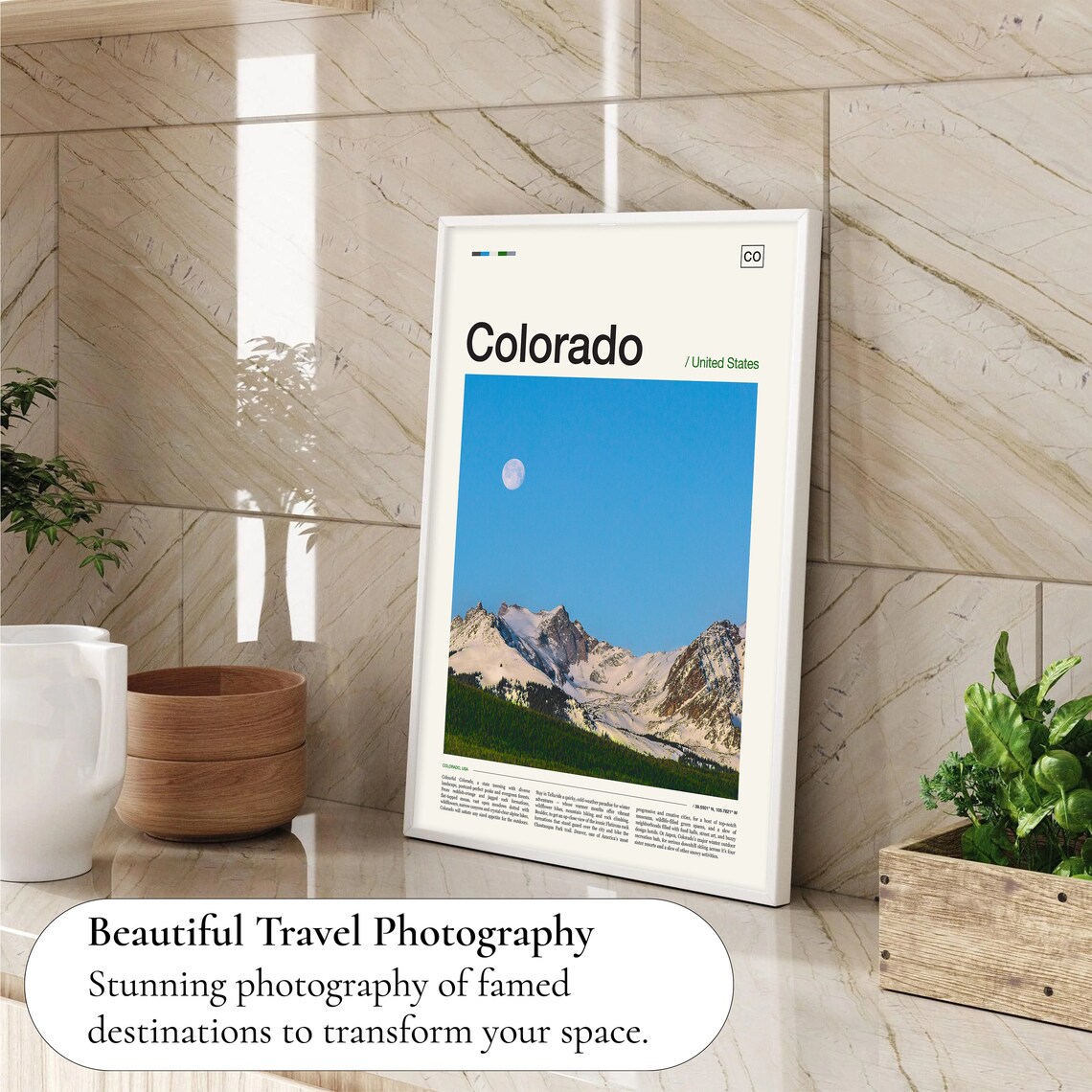 Colorado Mountains Landscape Travel Poster - Image 4