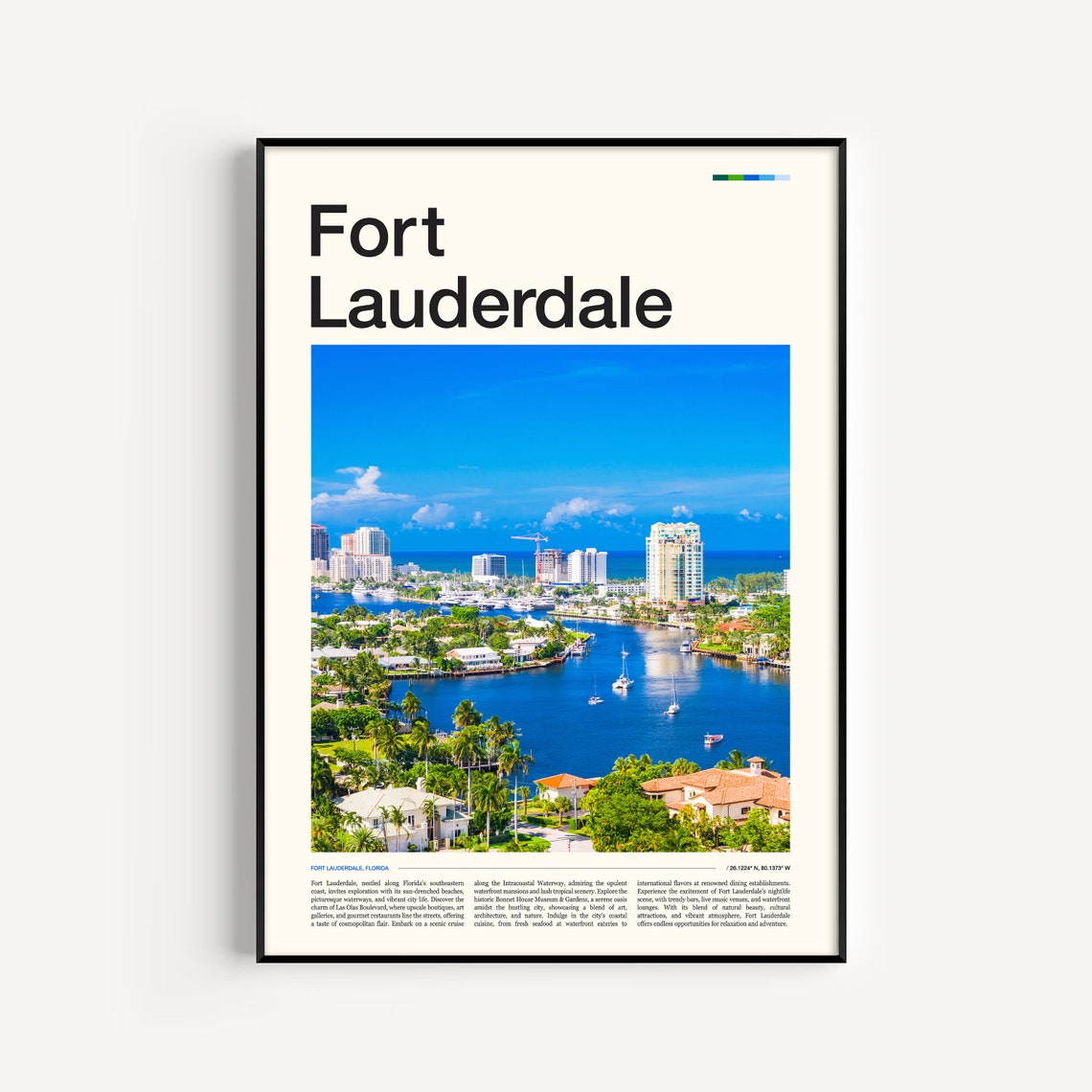 Fort Lauderdale Florida Harbor Marina Aerial Coastal Photo Poster