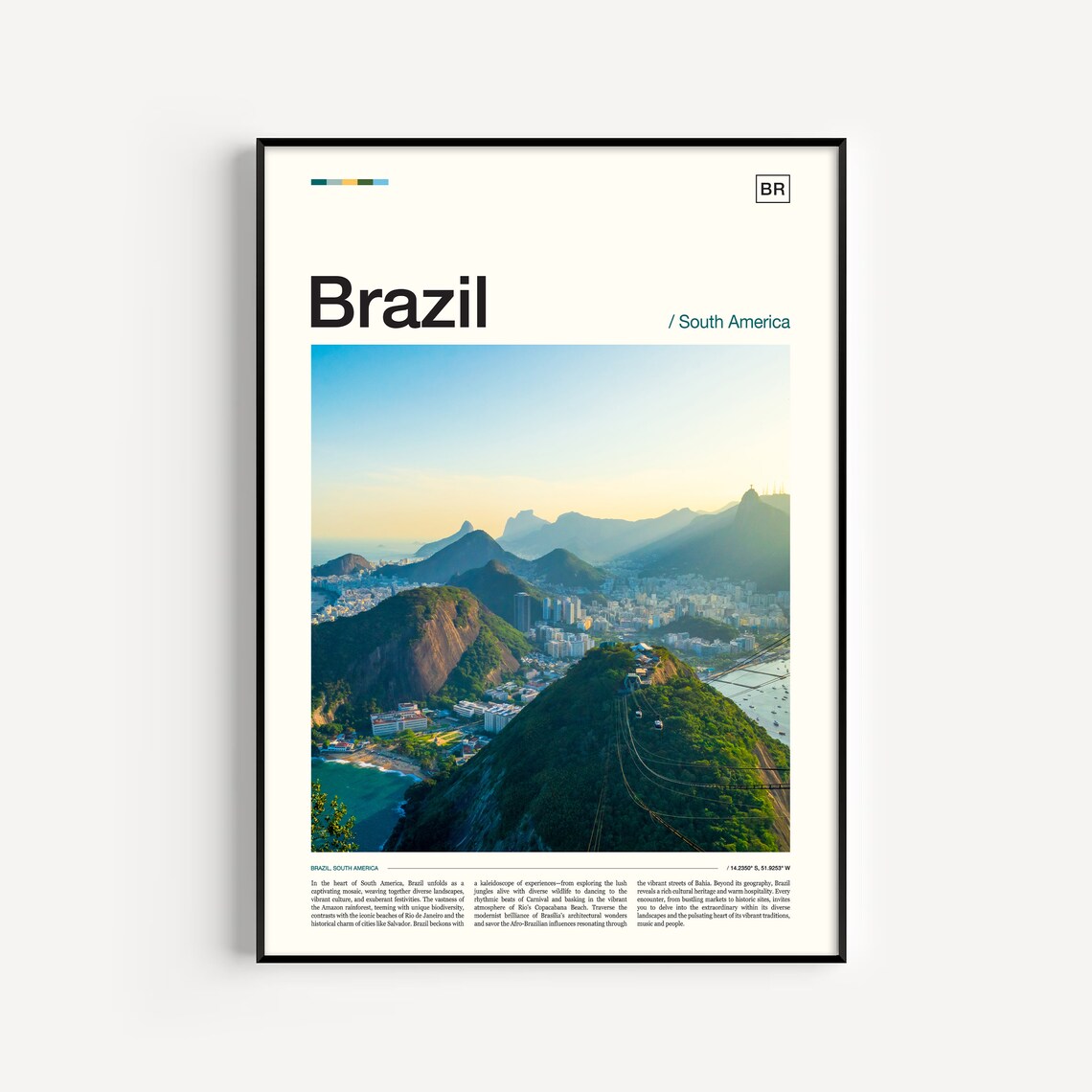 Brazil Travel Poster, World & Cultural Art Print
