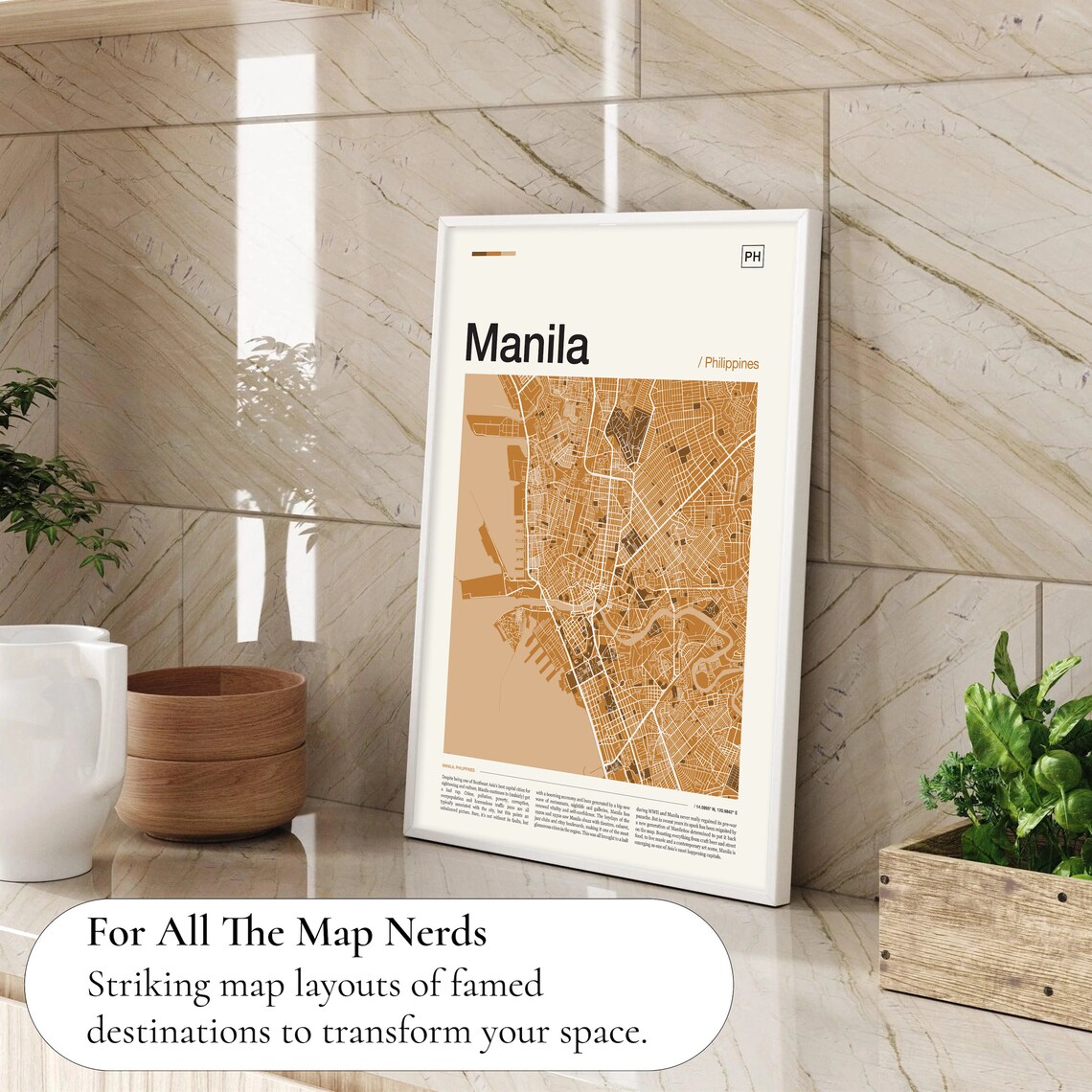 Manila Philippines Street Map Vintage Brown Sepia City Poster - Image 4