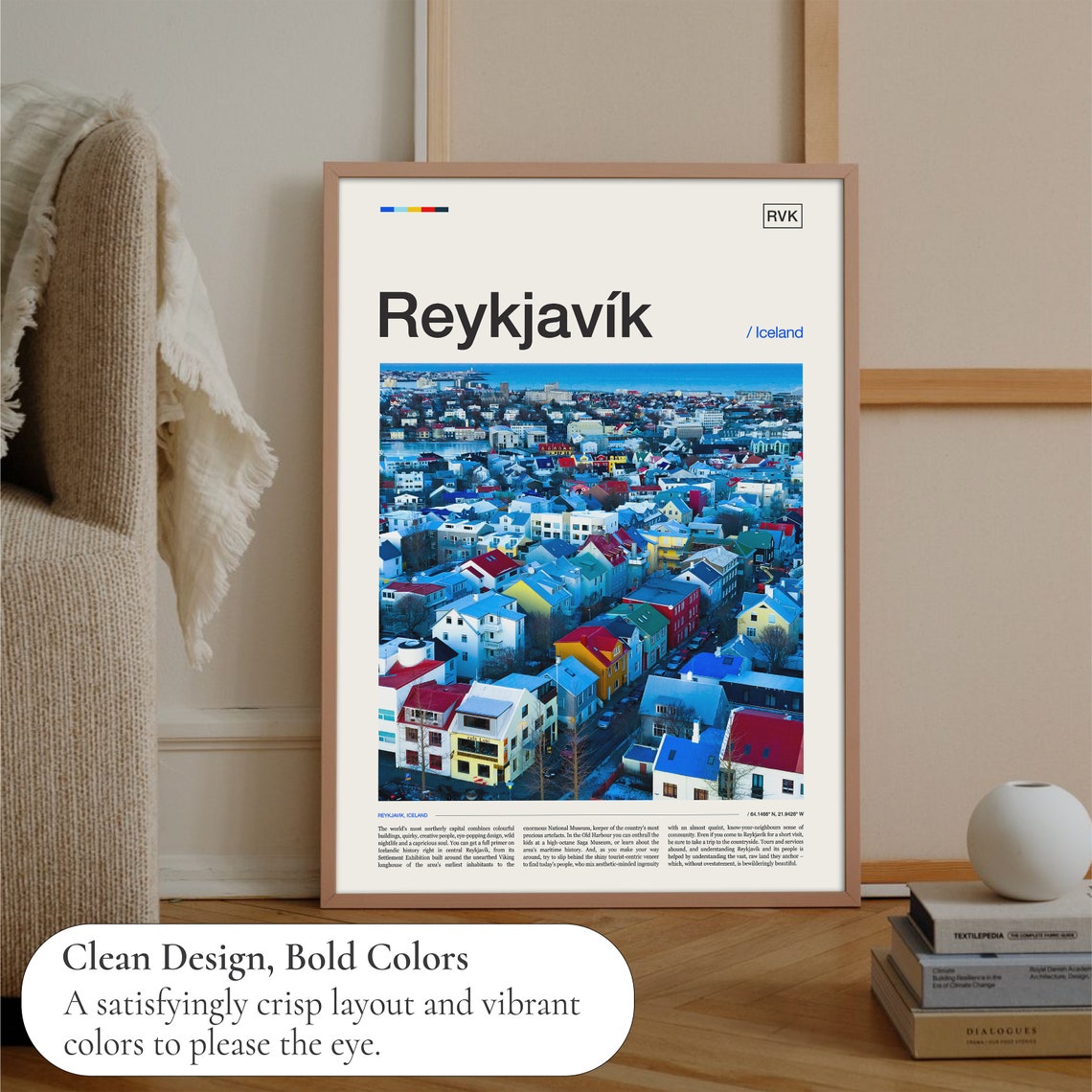 Reykjavik Print Reykjavik Poster Reykjavik Wall Art Reykjavik Art Reykjavik Iceland Reykjavik Photo Iceland Print Iceland Poster - Image 3