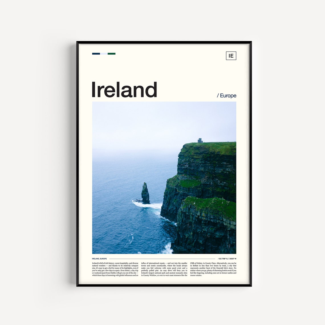 Ireland Europe Cliffs of Moher Sea Cliffs Coastal View Photo Poster