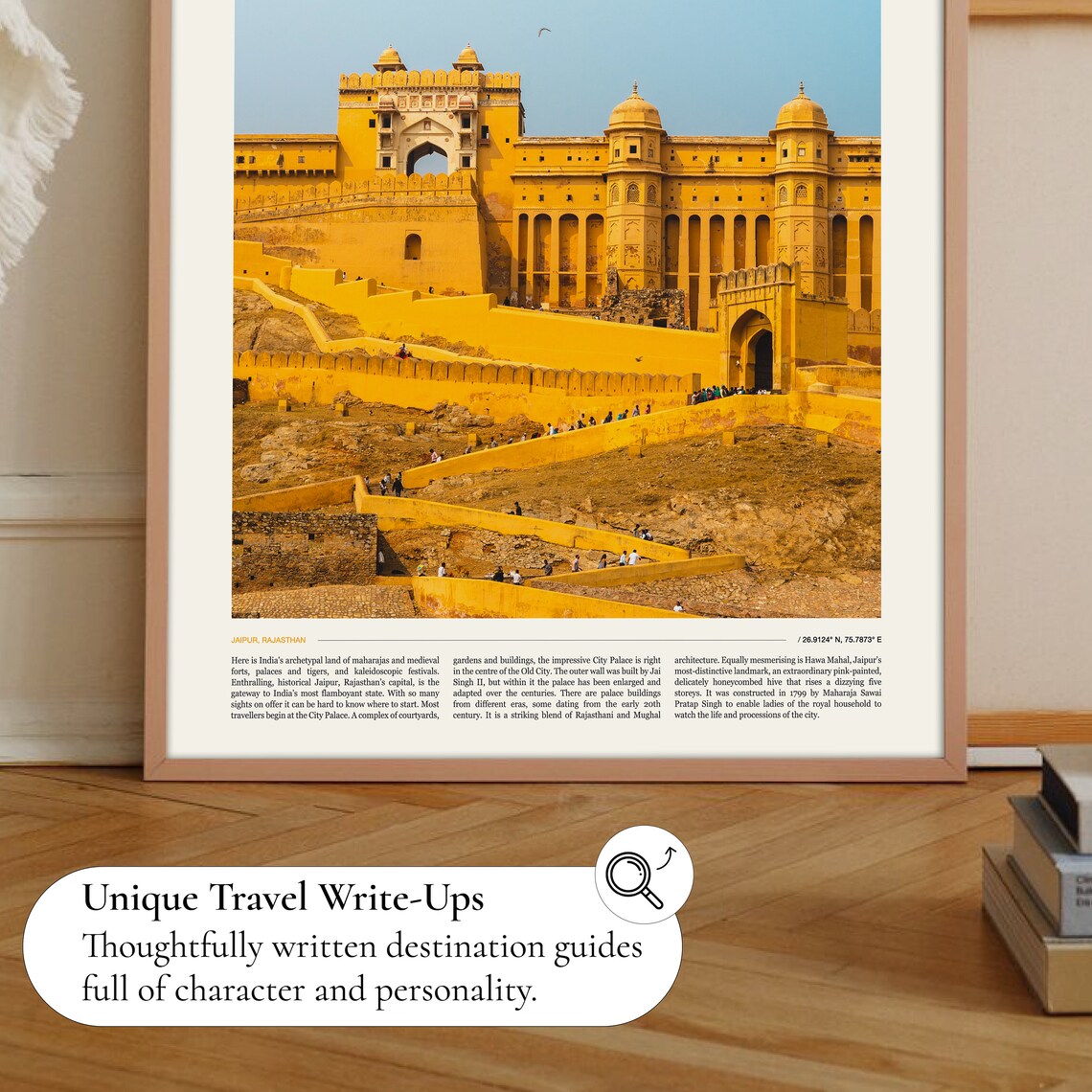 Jaipur Amber Fort Golden Palace Rajasthan India Landmark Poster - Image 2