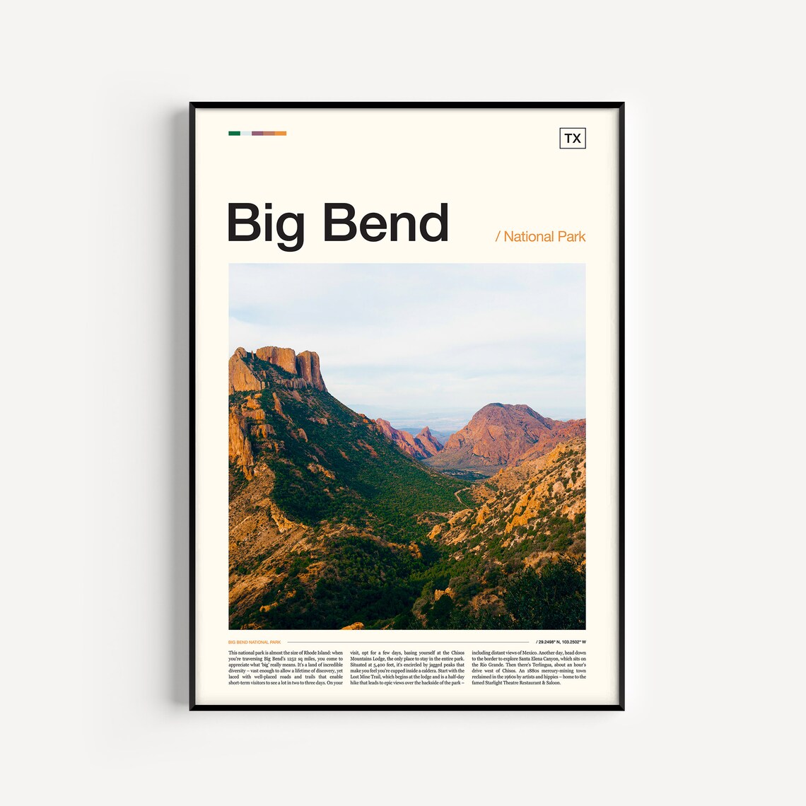 Big Bend National Park Travel Poster