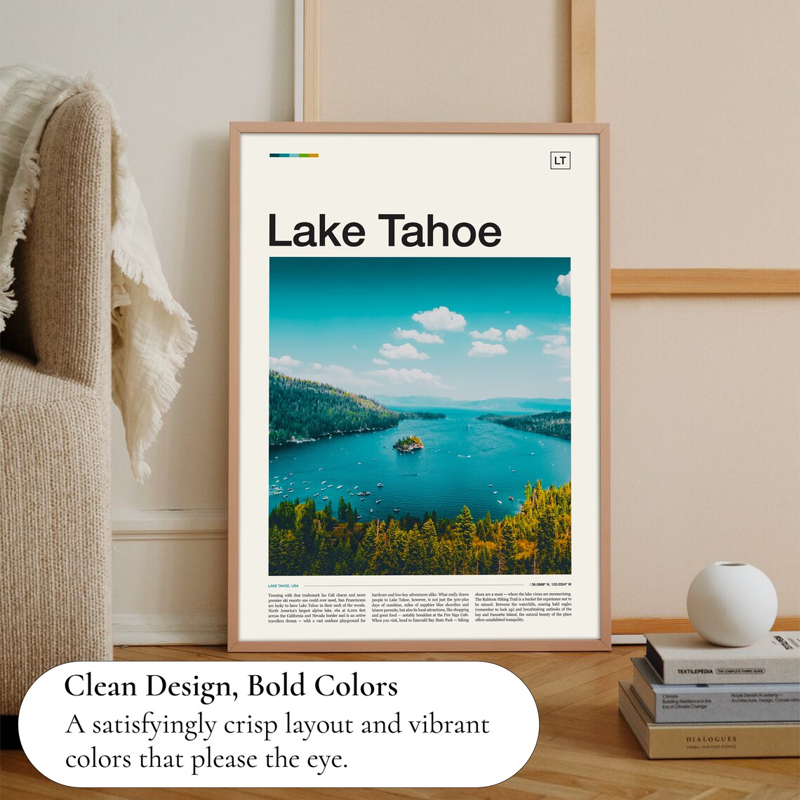 Lake Tahoe Travel Art Poster - Image 3