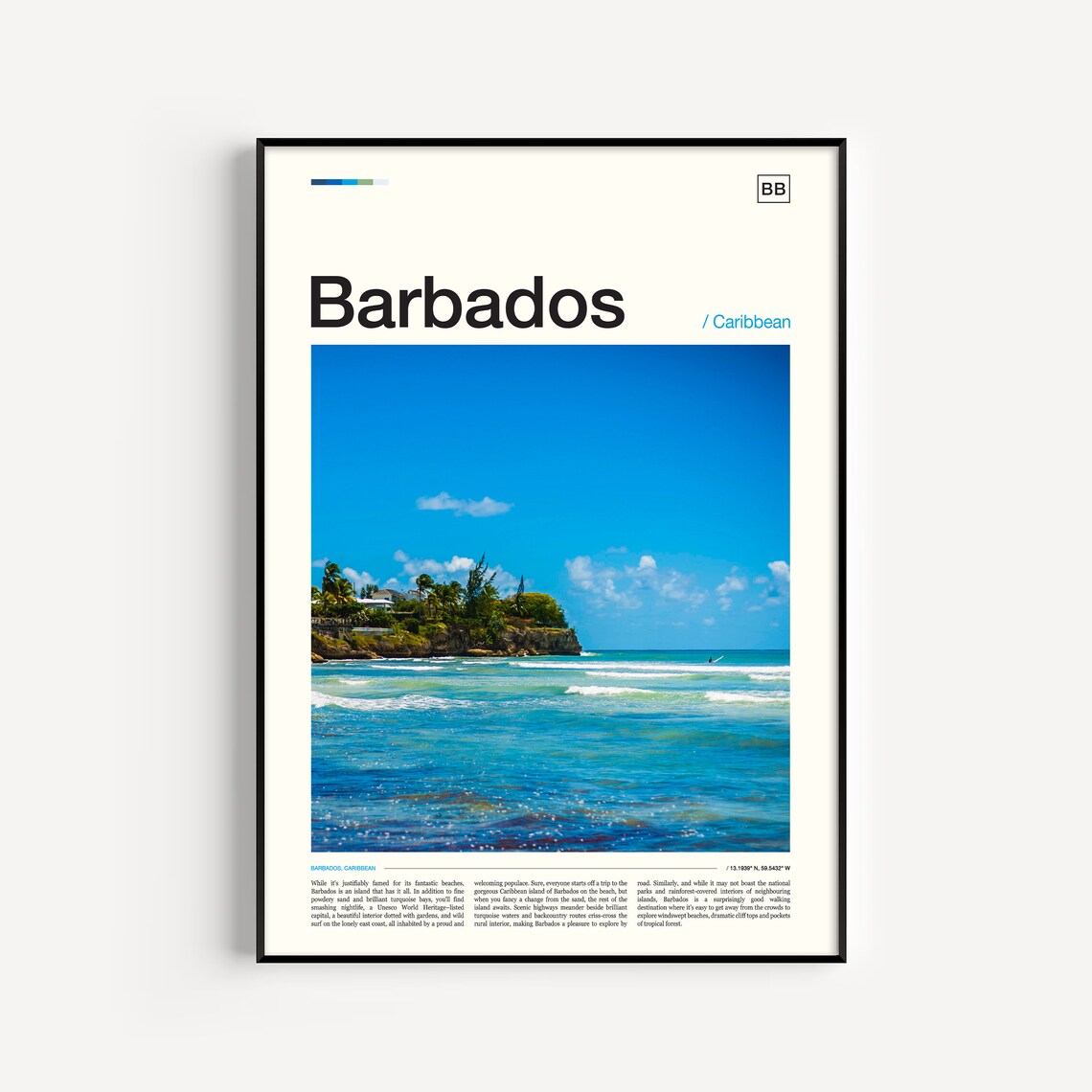 Barbados Caribbean Decor Travel Poster