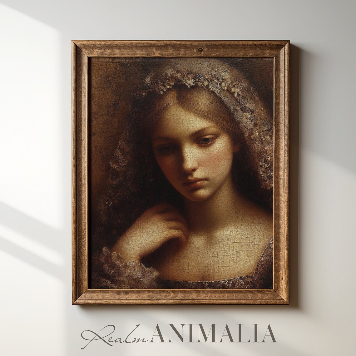 Antique Woman Moody Portrait, Vintage Portrait Print - Image 4