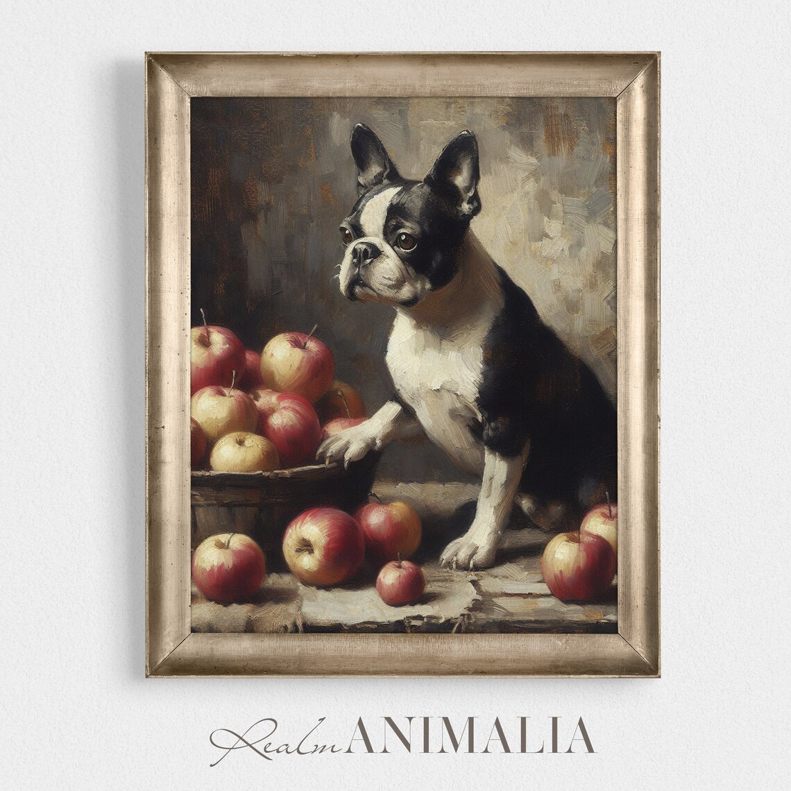Vintage Boston Terrier Portrait, Dog Art Print - Image 2