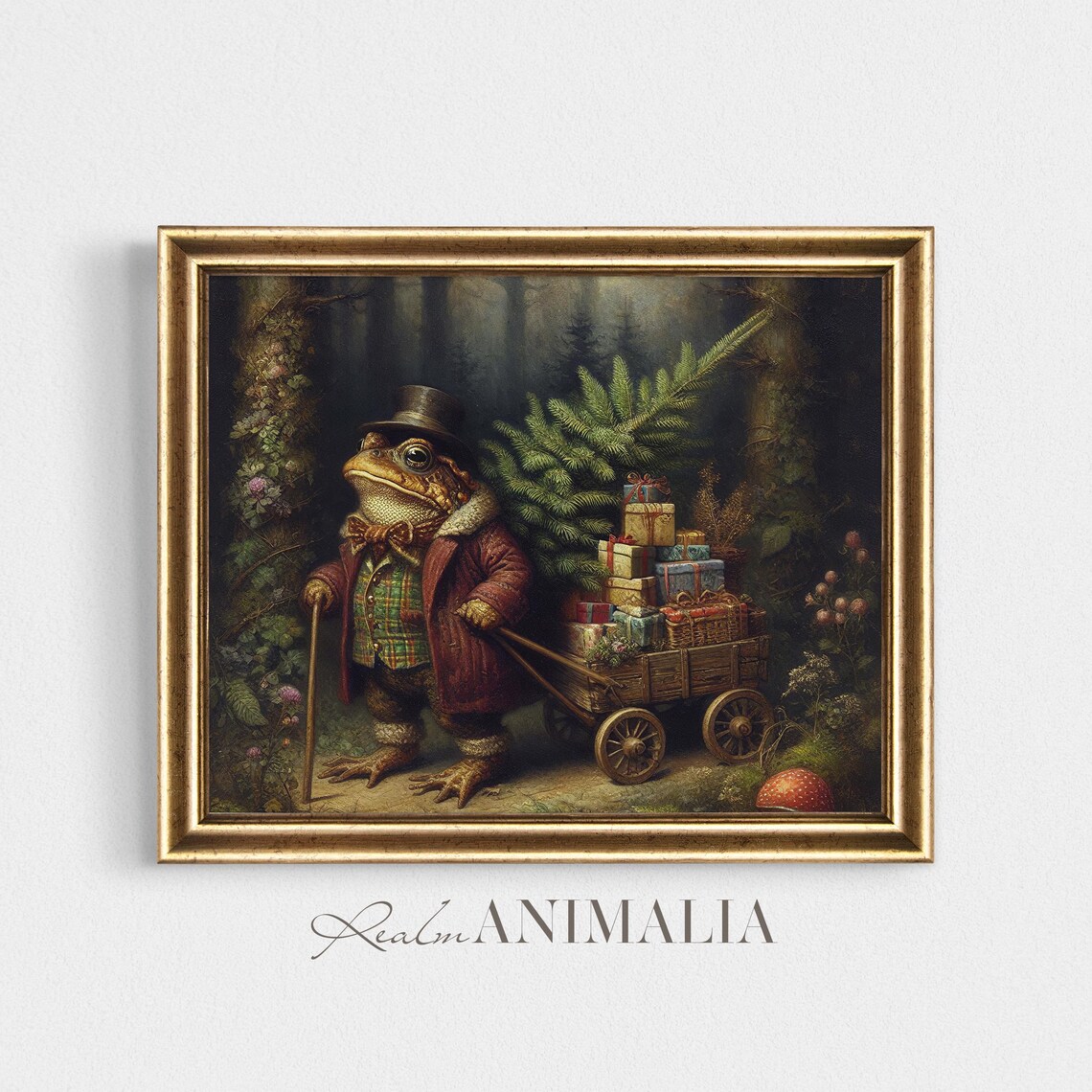 Christmas Toad Moody Storybook Art Print - Image 4