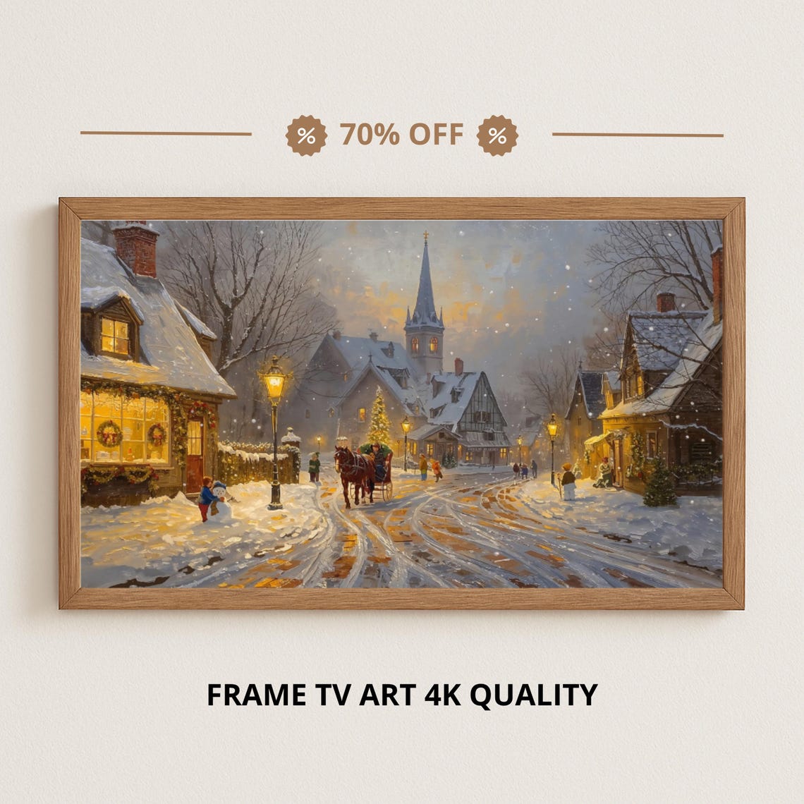 Samsung Frame Tv Art Christmas Night In The Village