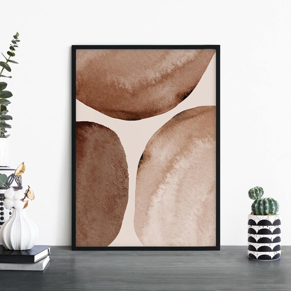 Neutral Abstract Print Wall Art 4x6 5x7 A4 A3 A2 A1