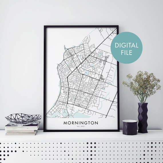 Mornington Victoria Australia Minimalist City Map Art Poster