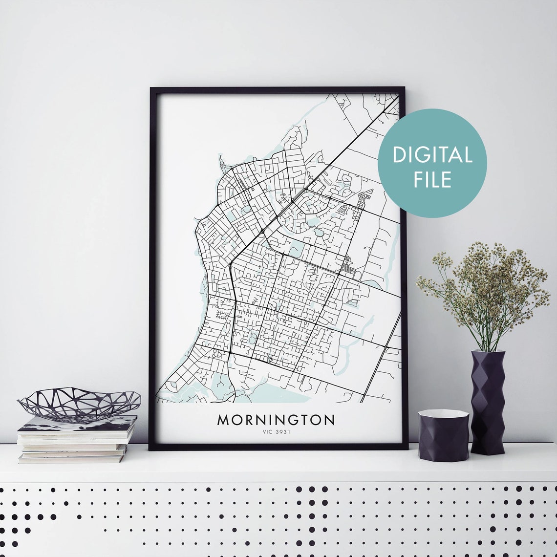 Mornington Victoria Australia Minimalist City Map Art Poster